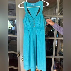 ANTONIO MELANI Teal Sleeveless Midi Dress